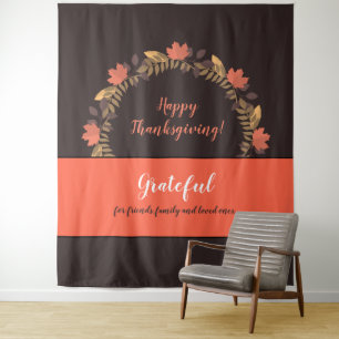 Thanksgiving Herfstbladeren Foto Achtergrond Wandkleed