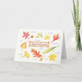 Thanksgiving herfstbladeren gevouwen Wenskaart Kaart