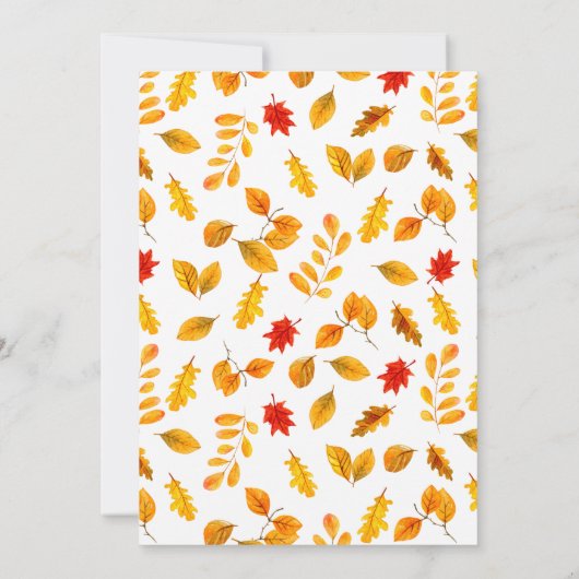 Thanksgiving herfstbladeren krans kaart (Achterkant)