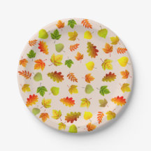 Thanksgiving Herfstbladeren op Beige