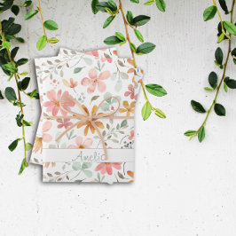 Thanksgiving Herfstbloem oranje patroonnaam Inpakpapier Vel