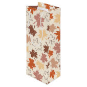 Thanksgiving herfstdag vallende esdoornbladeren wijn cadeautas (Achterkant Gekanteld)