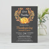 Thanksgiving | Herfstelijk Chalkboard Kaart (Staand voorkant)