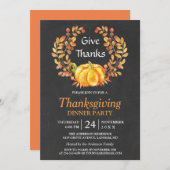 Thanksgiving | Herfstelijk Chalkboard Kaart (Voorkant / Achterkant)