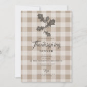 Thanksgiving herfstgebladerte bladeren bruin geleg kaart (Voorkant)