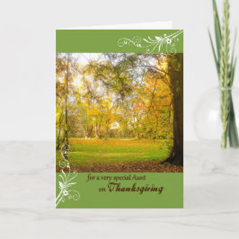 Thanksgiving herfstkleuren voor speciale tante feestdagen kaart