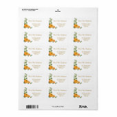 Thanksgiving, herfstoogst, twee pompoenen Label (Full Sheet)