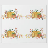 Thanksgiving herfstpompoenontwerp cadeaupapier (Vlak)