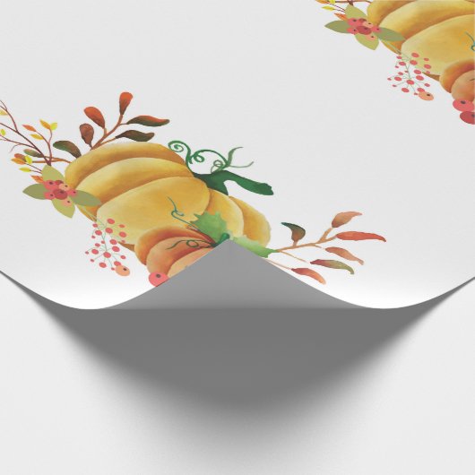 Thanksgiving herfstpompoenontwerp cadeaupapier (Hoek)