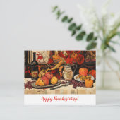 Thanksgiving herfstschilderij briefkaart (Staand voorkant)
