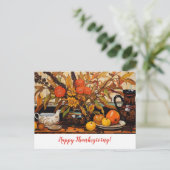 Thanksgiving-herfstschilderij Briefkaart (Staand voorkant)