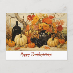 Thanksgiving herfstschilderij briefkaart