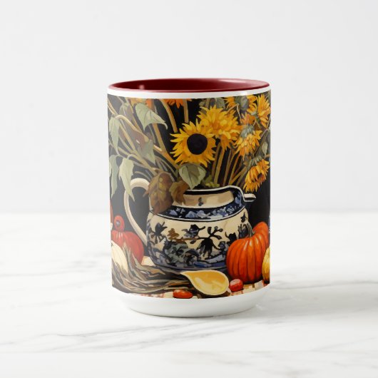 Thanksgiving herfstschilderij mok (Midden)