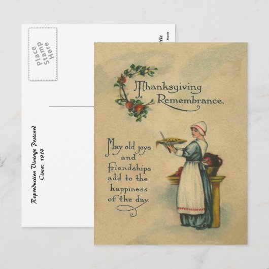 Thanksgiving-herinnering Feestdagenkaart (Voorkant / Achterkant)