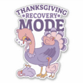 THANKSGIVING HERSTEL MODUS SLAPERIG TURKIJE STICKER (Voorkant)