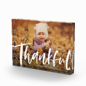 Thanksgiving het dankbare penseelmanuscript modern fotoblokken (Rechts)