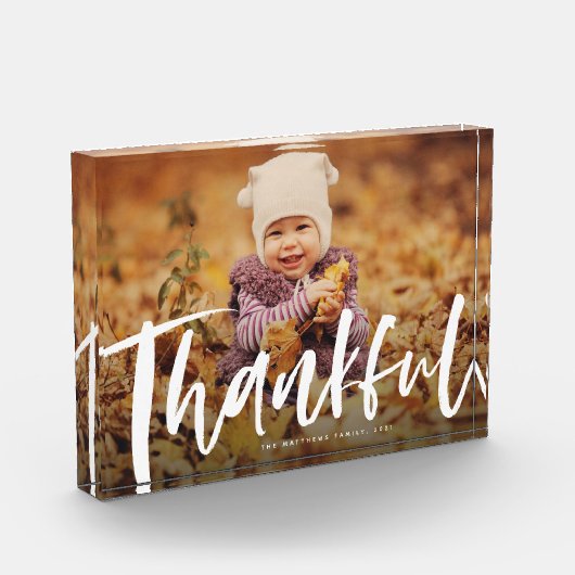 Thanksgiving het dankbare penseelmanuscript modern fotoblokken (Links)