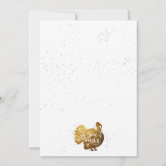 Thanksgiving Het diner geeft de Uitnodiging van Be (Achterkant)