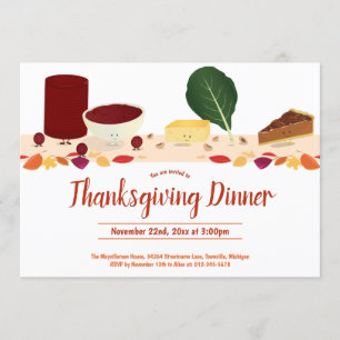 Thanksgiving Het drogen van voedingsmiddelen Carto Kaart