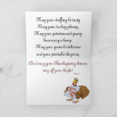Thanksgiving het Gedicht van 8000 Calorie Feestdagen Kaart (Binnen)