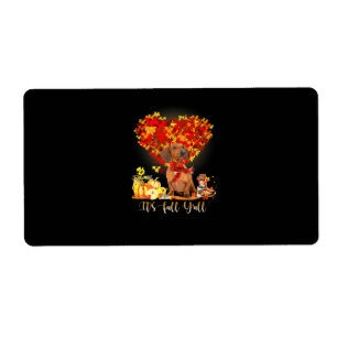 Thanksgiving Het is Herfst Y'all Dachshund Etiket