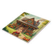 , Thanksgiving, Het jongetje met de herfstzegen Tegeltje (Zijkant)