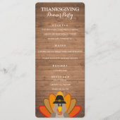 Thanksgiving het menu sjabloon van de Dinner Party (Voorkant)