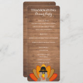 Thanksgiving het menu sjabloon van de Dinner Party (Voorkant / Achterkant)