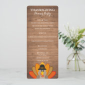 Thanksgiving het menu sjabloon van de Dinner Party (Staand voorkant)