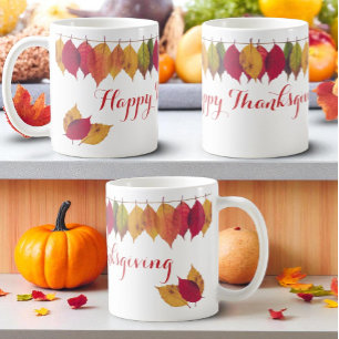 Thanksgiving Holiday Colorful Autumn verliest gren Koffiemok
