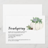 Thanksgiving Holiday Elegant Herfst Friendsgiving Kaart (Voorkant / Achterkant)