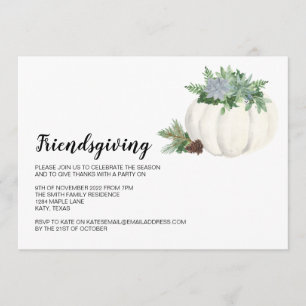 Thanksgiving Holiday Elegant Herfst Friendsgiving Kaart