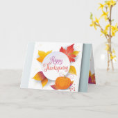 Thanksgiving Holiday Herfst Gold Maple verlaat dec Kaart (Gele Bloem)