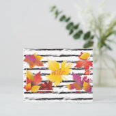 Thanksgiving Holiday Herfst Maple Leaves Brush dec Briefkaart (Staand voorkant)