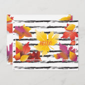Thanksgiving Holiday Herfst Maple Leaves Brush dec Briefkaart (Voorkant / Achterkant)