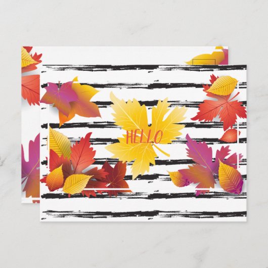 Thanksgiving Holiday Herfst Maple Leaves Brush dec Briefkaart (Voorkant / Achterkant)