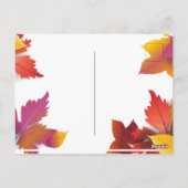 Thanksgiving Holiday Herfst Maple Leaves Brush dec Briefkaart (Achterkant)
