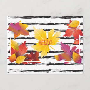 Thanksgiving Holiday Herfst Maple Leaves Brush dec Briefkaart