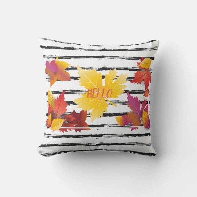 Thanksgiving Holiday Herfst Maple Leaves Brush Dec Kussen (Voorkant)