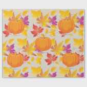 Thanksgiving Holiday Herfst Maple lekt RETRO decor Cadeaupapier (Vlak)
