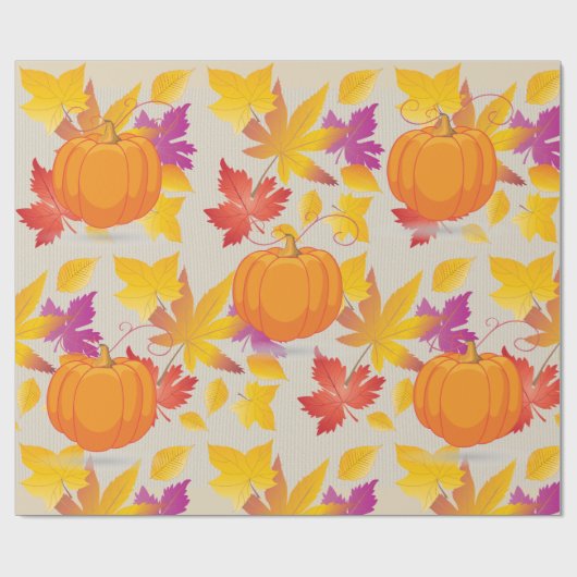 Thanksgiving Holiday Herfst Maple lekt RETRO decor Cadeaupapier (Vlak)