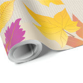 Thanksgiving Holiday Herfst Maple lekt RETRO decor Cadeaupapier (Rol Hoek)