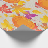 Thanksgiving Holiday Herfst Maple lekt RETRO decor Cadeaupapier (Hoek)