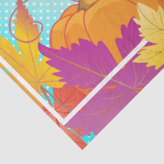 Thanksgiving Holiday Herfst Maple lekt RETRO decor Tissuepapier (Detail)