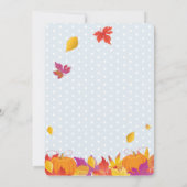 Thanksgiving Holiday Herfst Maple verlaat Waterver Kaart (Achterkant)