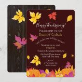 Thanksgiving Holiday Herfst Maple verlaat Waterver Kaart (Voorkant / Achterkant)