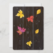 Thanksgiving Holiday Herfst Maple verlaat Waterver Kaart (Achterkant)