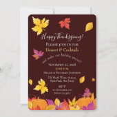 Thanksgiving Holiday Herfst Maple verlaat Waterver Kaart (Voorkant)