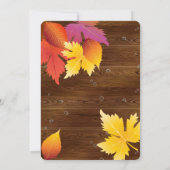 Thanksgiving Holiday Herfst Maple verlaat Waterver Kaart (Achterkant)