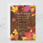 Thanksgiving Holiday Herfst Maple verlaat Waterver Kaart (Voorkant)